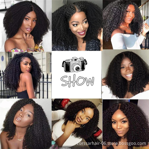 Natural black full frontal lace brazilian curly wig supplies 4x4 5x5 closure wigs afro kinky curly human hair lace front wigs